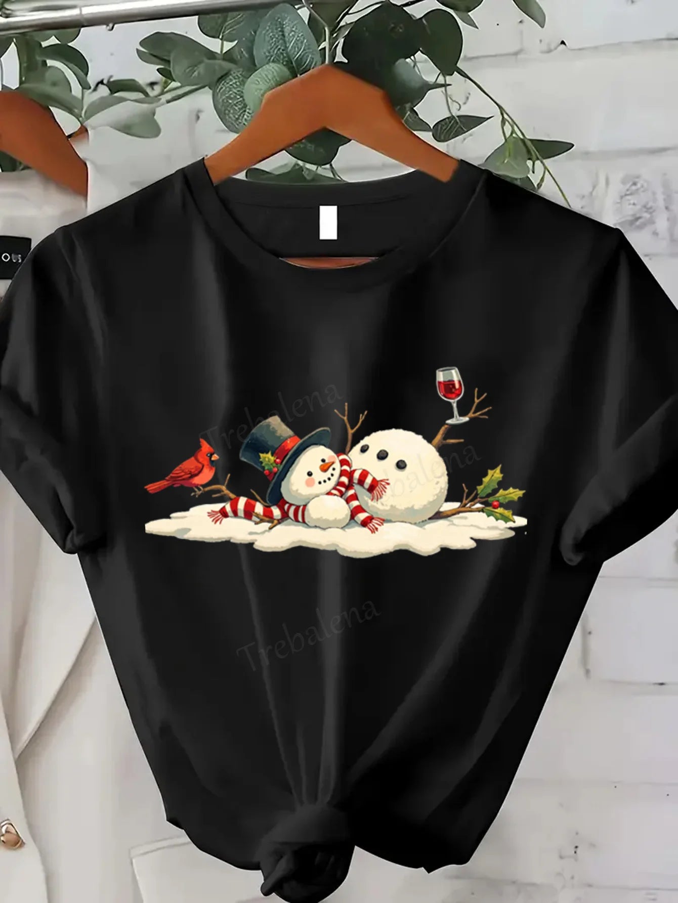 Snowman Wine Tee